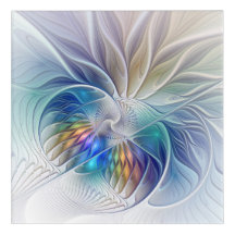 Floral Fantasy, Colourful Abstract Fractal Flower