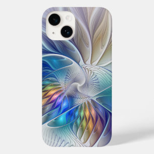 Floral Fantasy, Colourful Abstract Fractal Flower Case-Mate iPhone 14 Case