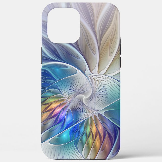 Floral Fantasy, Colourful Abstract Fractal Flower Case-Mate iPhone Case (Back)