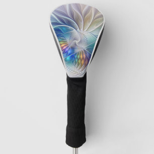 Floral Fantasy, Colourful Abstract Fractal Flower Golf Head Cover