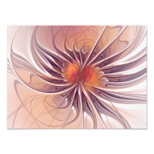 Floral Fantasy, Colourful Abstract Fractal Flower. Photo Print