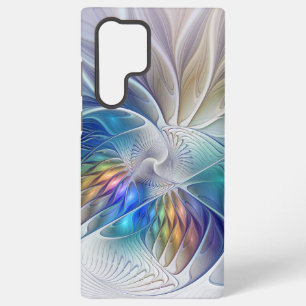 Floral Fantasy, Colourful Abstract Fractal Flower Samsung Galaxy Case