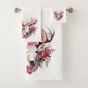 🌸 Floral Fantasy Deer Towel Set 🦌