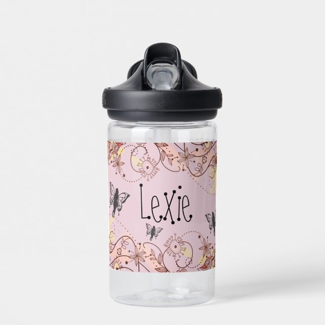 Floral Fantasy Fairies  Water Bottle (Front)
