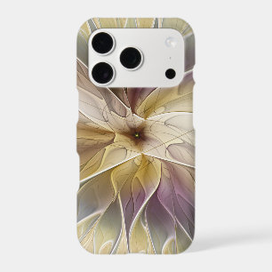 Floral Fantasy Gold Aubergine Abstract Fractal Art