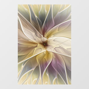 Floral Fantasy Gold Aubergine Abstract Fractal Art