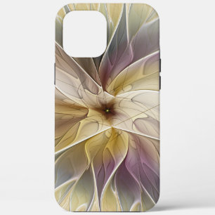 Floral Fantasy Gold Aubergine Abstract Fractal Art iPhone 12 Pro Max Case
