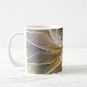Floral Fantasy Gold Aubergine Abstract Fractal Art Coffee Mug