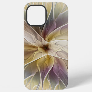 Floral Fantasy Gold Aubergine Abstract Fractal Art iPhone 12 Pro Max Case