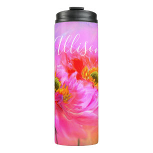 Floral fantasy personalised thermal tumbler