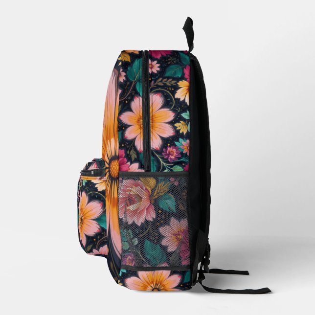 Floral Fantasy Printed Backpack (Right)