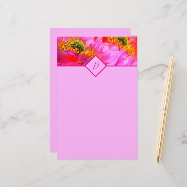 Floral fantasy   stationery (Front/Back In Situ)