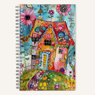 *~* Floral Fantasy  Whimsical AN1 Happy Colourful Notebook