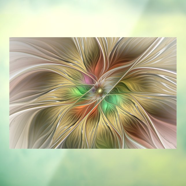 Floral Fantasy With Gold Modern Abstract Fractal (Sheet 3)