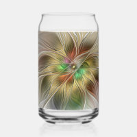Floral Fantasy With Gold Modern Abstract Fractal