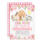 Floral Farm Animals Birthday Invitations