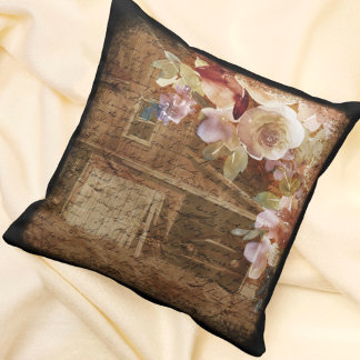 Floral Farmhouse Rustic Barn Cushion