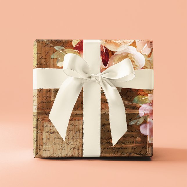 Floral Farmhouse Rustic Barn Wrapping Paper (Creator Uploaded)