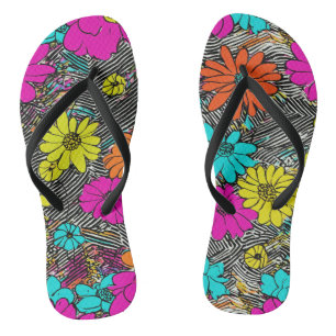 Floral fashion fusion  thongs