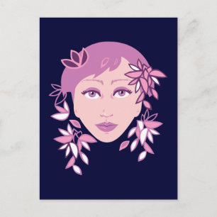 Floral Fashion Postcard