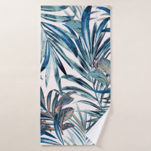 Floral fashion tropical vintage pattern with palm  bath towel