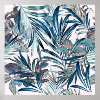 Floral fashion tropical vintage pattern with palm