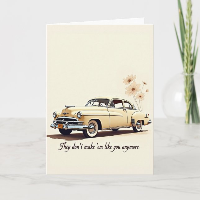 Floral Fathers Day Auto Card (Front)