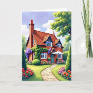 Floral Fathers Day Cottage Card