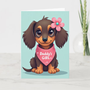 Floral Fathers Day Dog Card