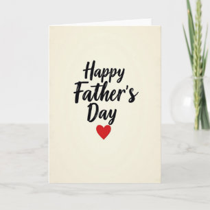 Floral Fathers Day Heart Script Card