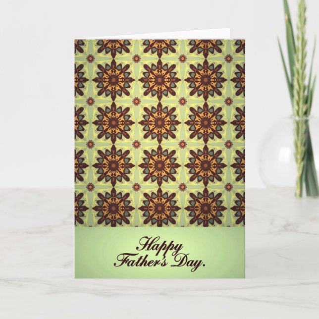 Floral Fathers Day Pattern Card (Front)