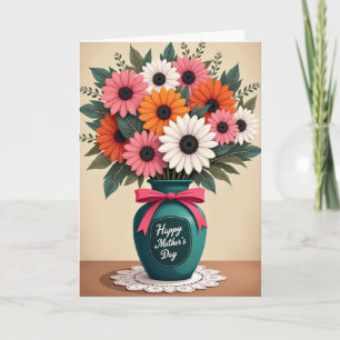 Floral Faux Gold Foil Mothers Day Card