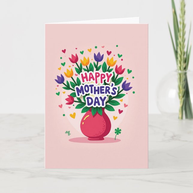 Floral Faux Gold Foil Texture Card (Front)