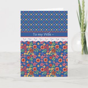 Floral Faux Lace Mother's Day Card for Wife