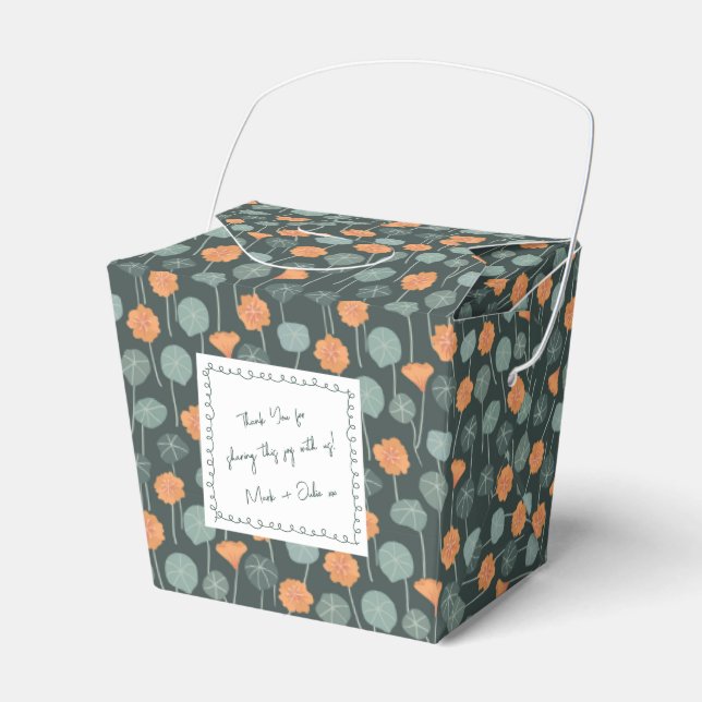 Floral Favour Box with Custom Hand-Drawn Note (Front Side)
