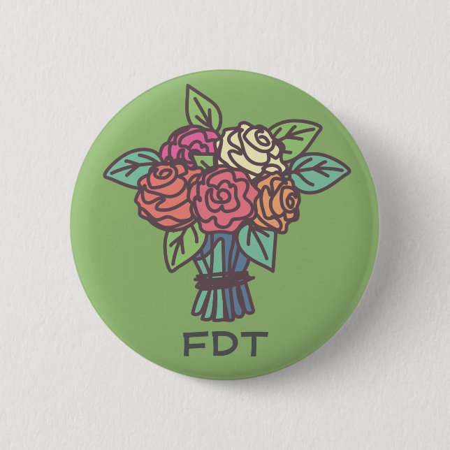 Floral FDT Button (Front)