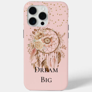 Floral Feathers Dream Catcher iPhone 15 Pro Max Case