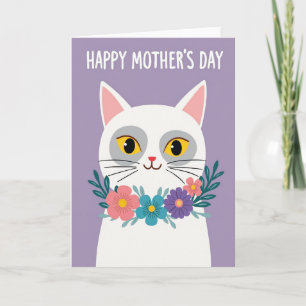 Floral Feline Friend Card