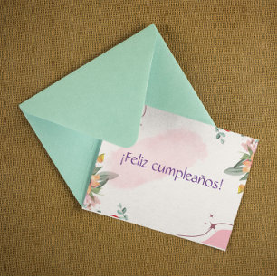 Floral ¡Feliz cumpleaños! Spanish Birthday  Card