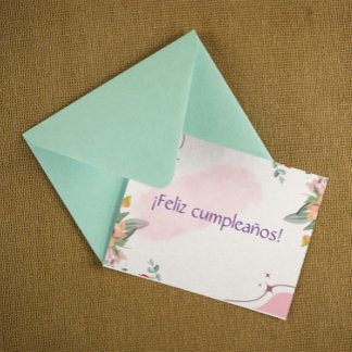 Floral ¡Feliz cumpleaños! Spanish Birthday  Card