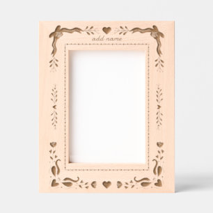 floral feminine heart frame border