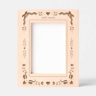 floral feminine heart frame border