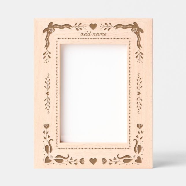 floral feminine heart frame border (Front)