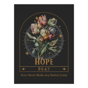 Floral Feminist 8647 Anti-Trump Human Rights Poster