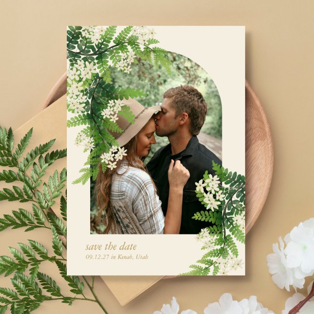 Floral Ferns Wedding Save the Date (Creator Uploaded)
