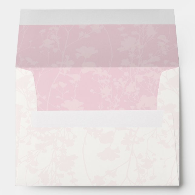 Floral Field (Ivory - Blush Pink)  Envelope (Back (Bottom))