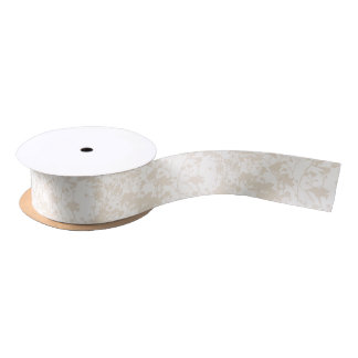 Floral Field (Ivory - Champagne) Satin Ribbon