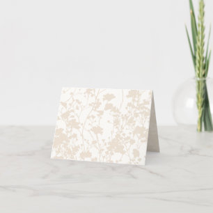 Floral Field (Ivory - Champagne ) Thank You Card