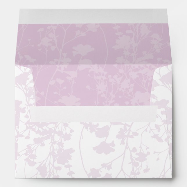 Floral Field (White - Mauve)  Envelope (Back (Bottom))
