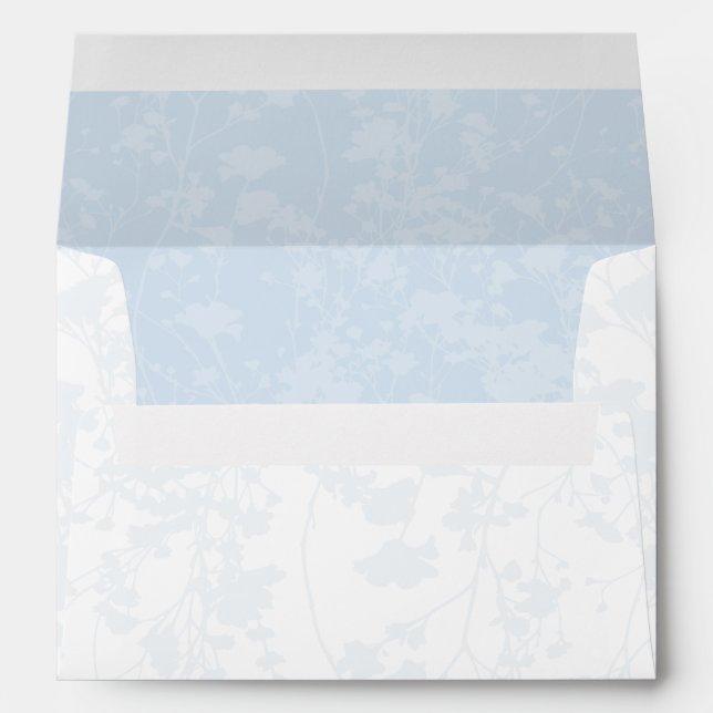 Floral Field (White - Powder Blue)  Envelope (Back (Bottom))